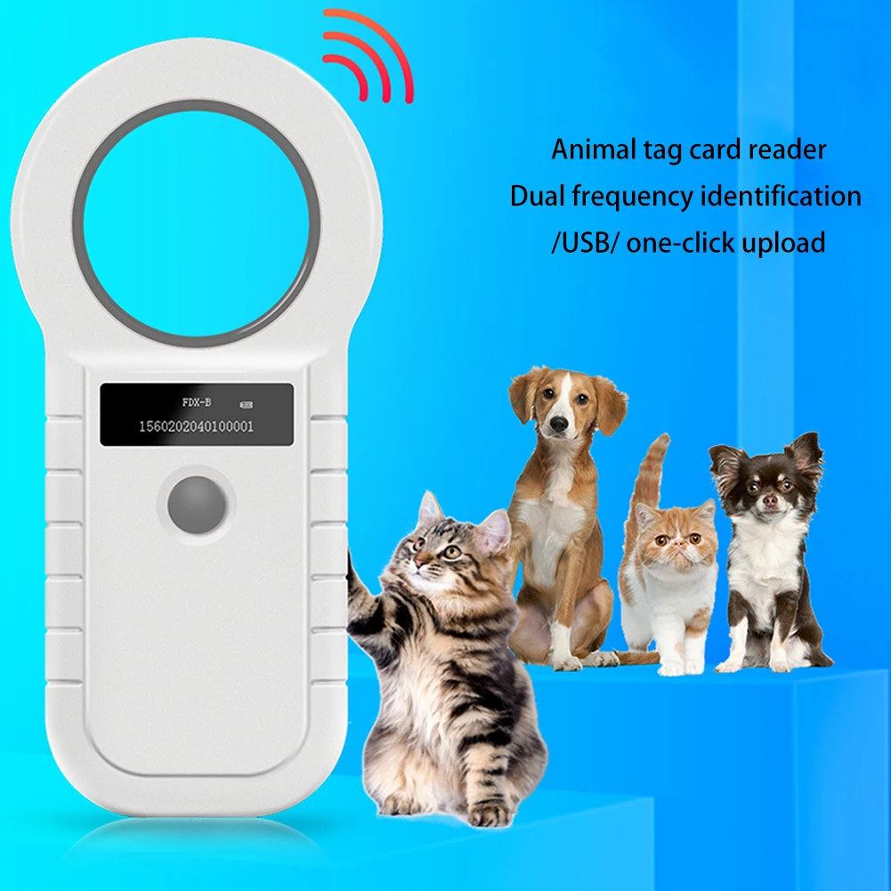 Micro Chip Reader Scanner Handheld Animal Tag Scanner with Stable OLED Display Animal Tag Reader for ISO 11784/11785 FDX-B EMID