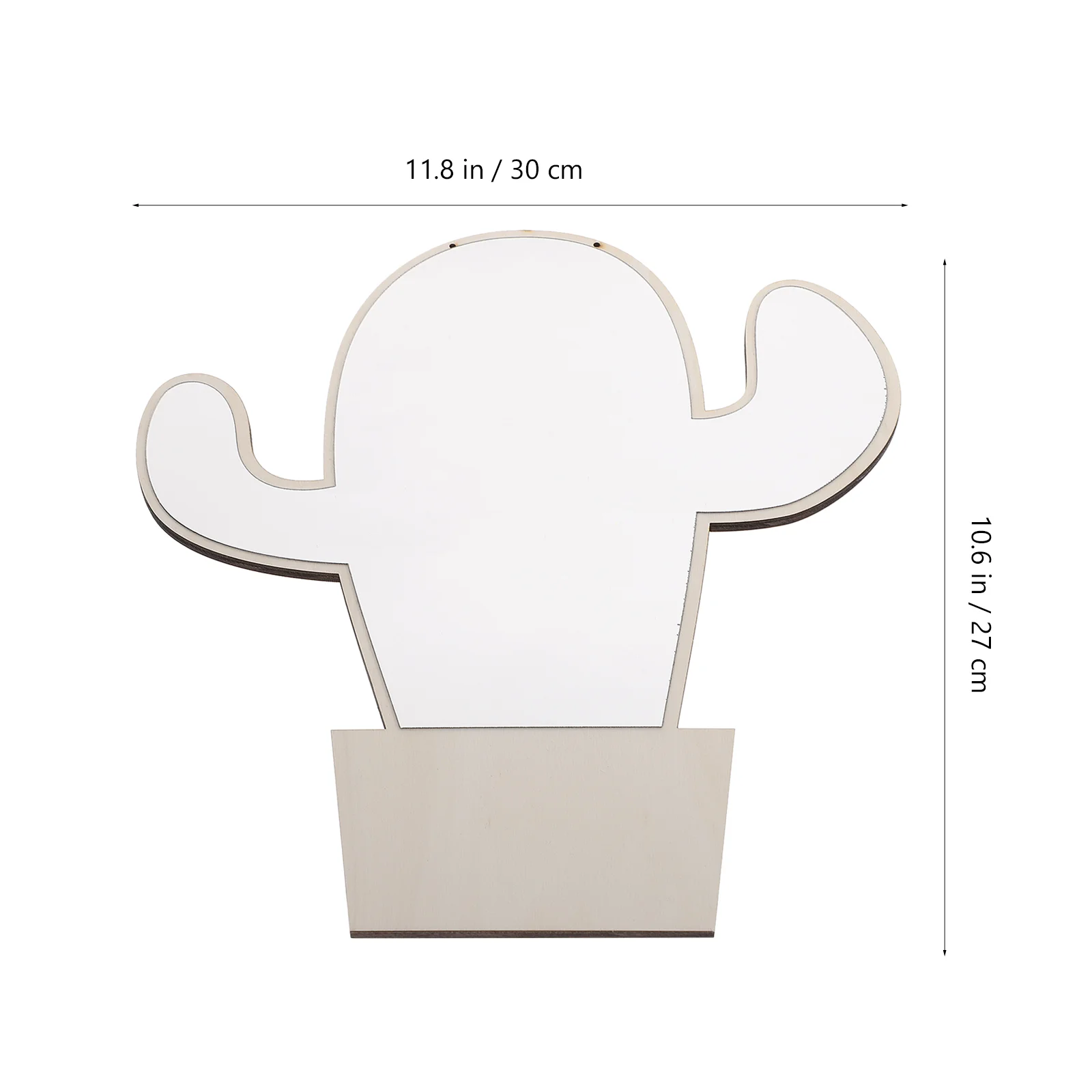 Espelho de decoração de quarto infantil para cactus sem moldura, resistente a quebra, bambu, fácil instalação segura
