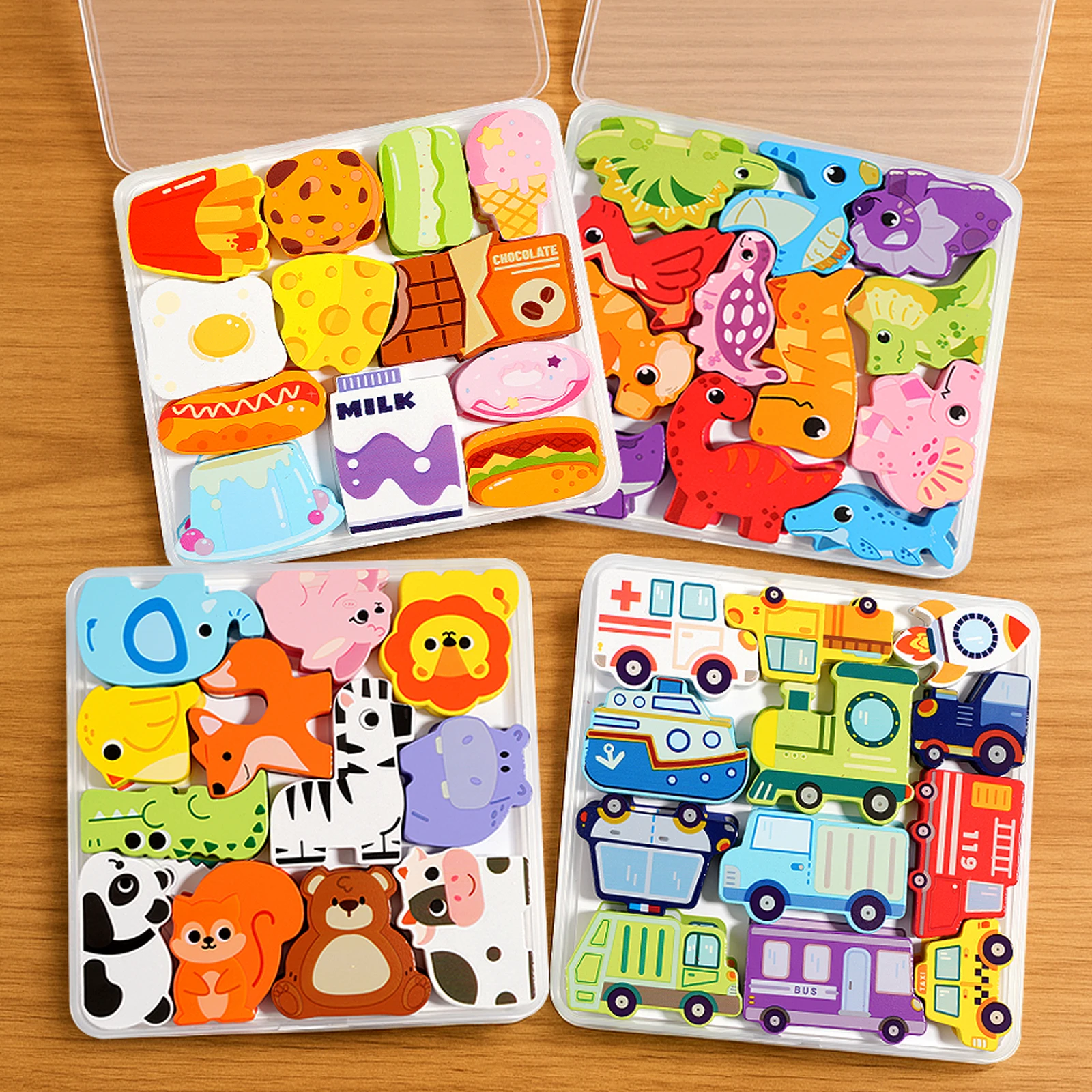 Montessori Toy Wooden jigsaw Puzzle Creative 3D Puzzle for Children's Intelligence Development Ealy Educational Toy For Children