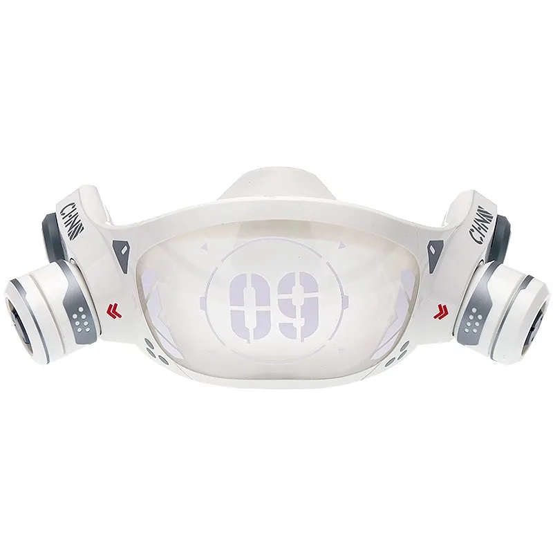 Spiel Cyberpunk Cosplay LED Licht Maske Für Frauen Musik Festival Helm Zubehör Sci-fi mechanische mechs Maske Halloween Masken