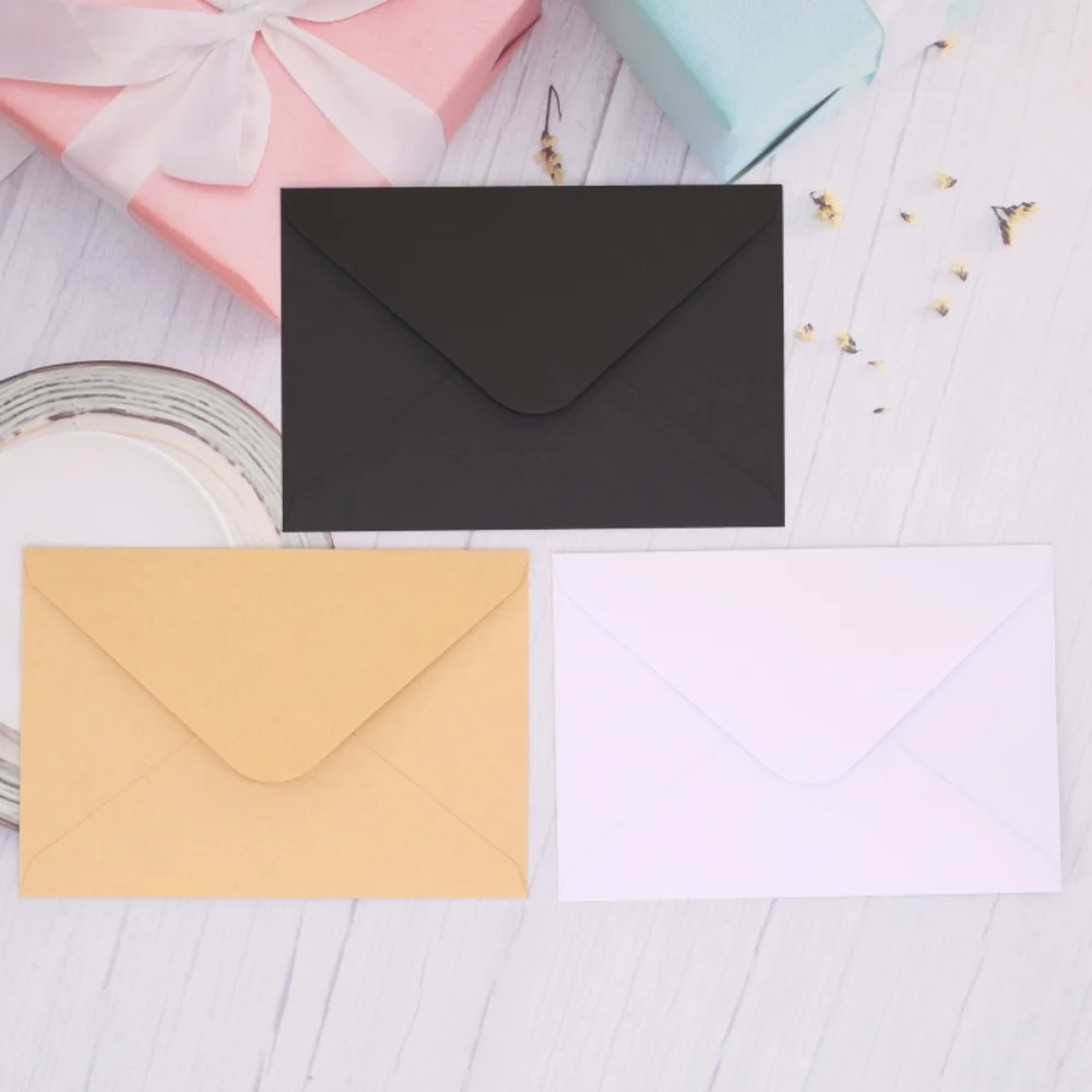 16x11cm Colorful Colorful Paper Envelopes for Gift Cute Wedding Invitation Scrapbooking Red Kraft Black Purple Color