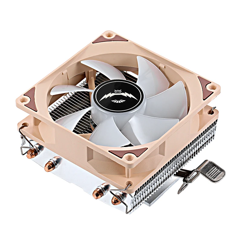 QiuzAim CPU Cooler พัดลมคอมพิวเตอร์โปรเซสเซอร์ PC 4 ท่อความร้อน Air-cooled ติดตั้ง LGA775 115x1200 1700 1366 am3 am4 am5 amd 1356