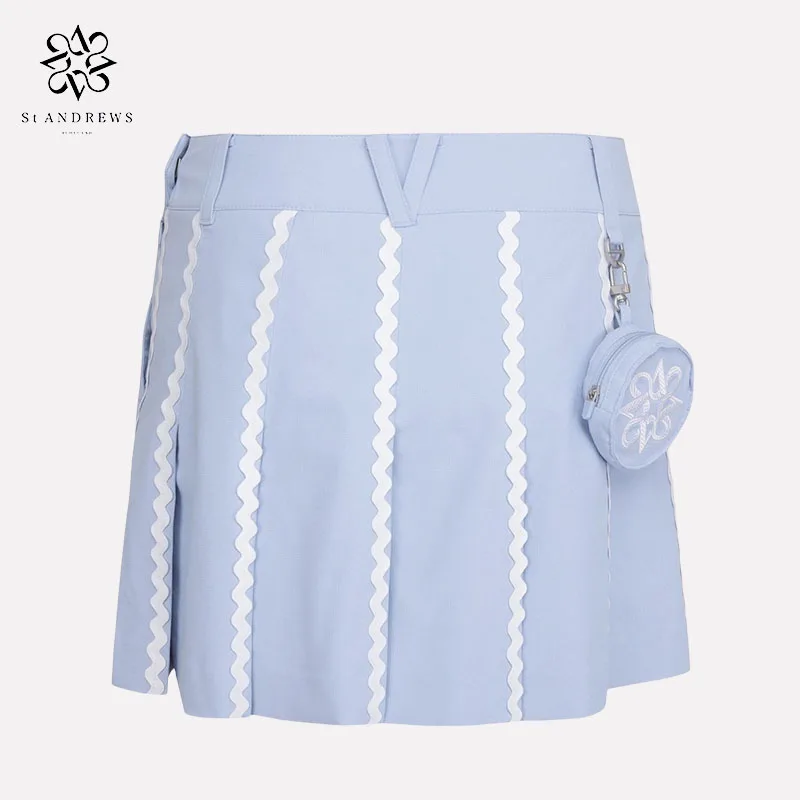 

ST ANDREWS Skirts for women Golf Clothing Versatile Simple High Waist Belt Anti-light Pleated Skirt