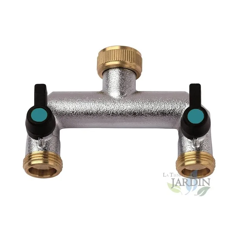 Double outlet faucet for Chrome Garden