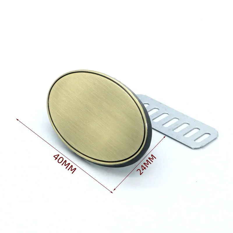 30Pcs Oval Size Bag Blank Label Customize Logo Decorative Tag Buckle for Shoes Purse Handbag DIY Hardware Sewing Accessories