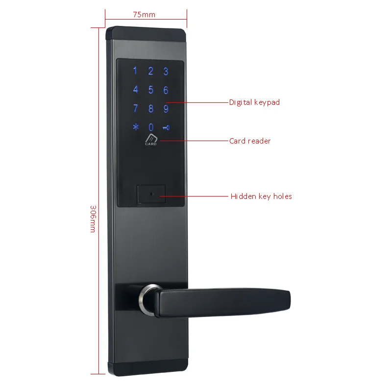 Sliver Color JCBL620 Smart Wireless TTlock App Bluetooth Door Lock Electronic Digital Combination NFC IC Card Lock For Apartment