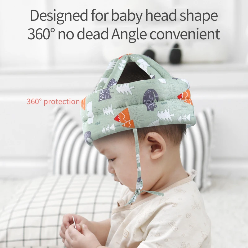 Baby Safety Helmet Head Protection Hat Safety Soft Comfortable Head Security Protection Crash Cap Adjustable Protective Headgear