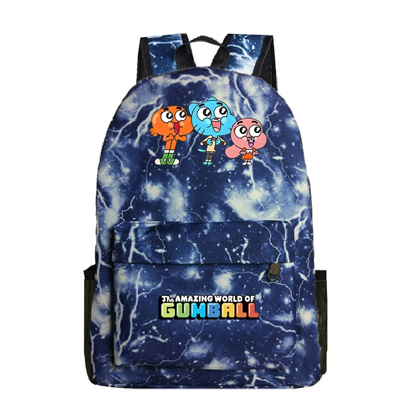 The Amazing World of Gumball Print Backpack Large Capacity Lightweight Bookbag Students Casual Daily Outdoor Travel For Adult