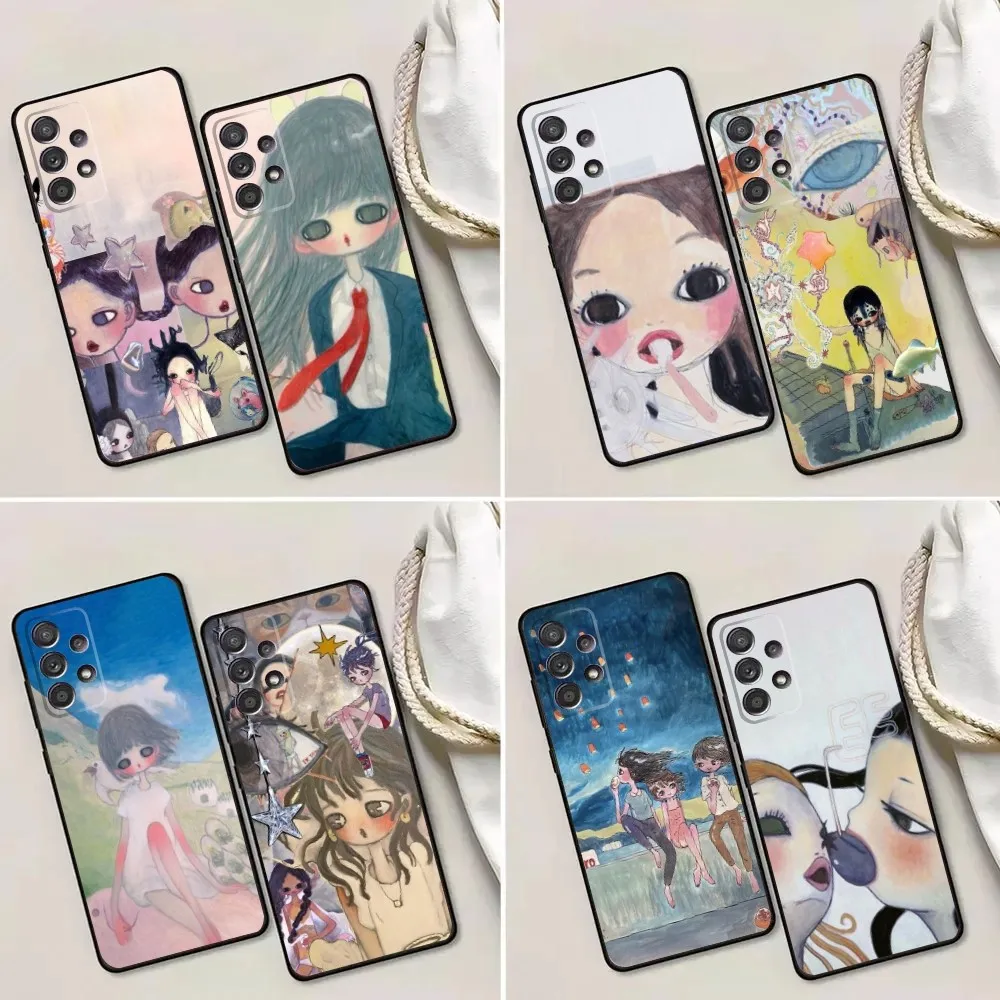 A-Aya Takano Japanese painter Phone Case For Samsung Galaxy A13,A21s,A22,A31,A32,A52,A53,A71,A80,A91 Soft Black Phone Cover