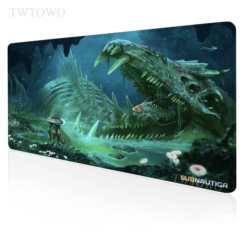 Subnautica Mouse Pad Gaming XL Home HD Custom Mousepad XXL keyboard pad Soft Natural Rubber Anti Slip Computer Mouse Mat