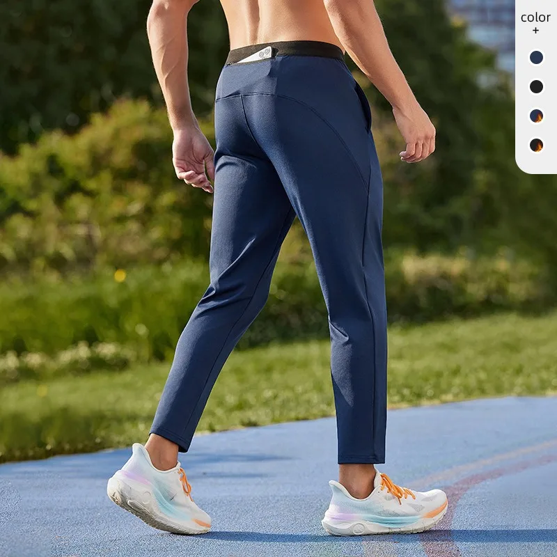 

Новые мужские трикотажные спортивные штаны свободного кроя с прямыми штанинами, множеством карманов, на флисовой подкладке, с высокой эластичностью, дышащие, для спортзала и бега