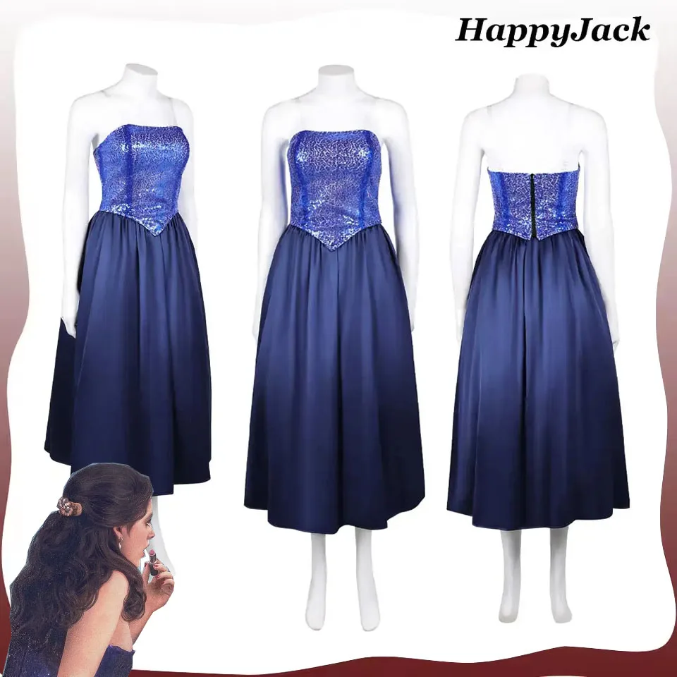 

Melissa Mckendrick Cosplay Costume Fear Cos Street Roleplay Disguise Women Blue Top Skirt Halloween Carnival Party Fantasia Suit