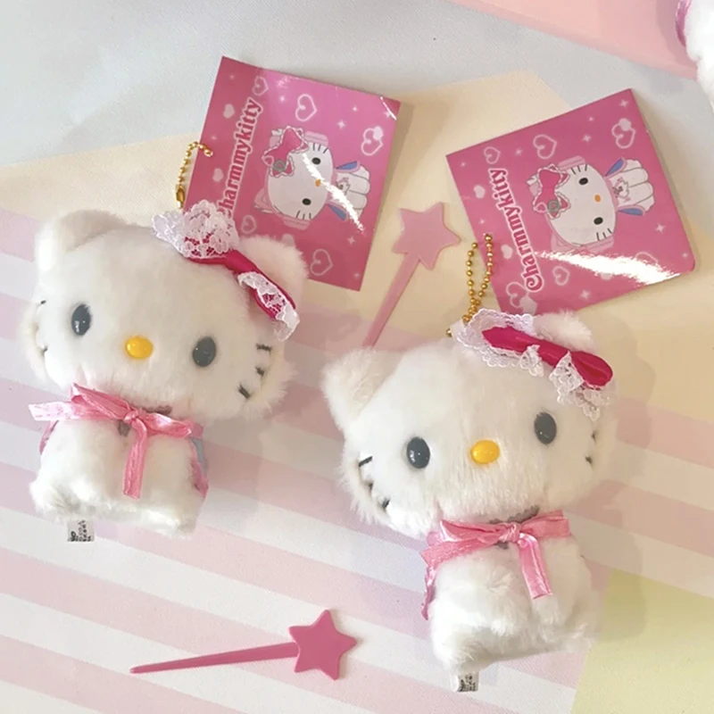

Sanrio Hello Kitty плюшевый брелок-подвеска с милыми животными, плюшевые игрушки, кукла, брелок для ключей, сумка для девочек, орнамент, аксессуар, ювелирные изделия
