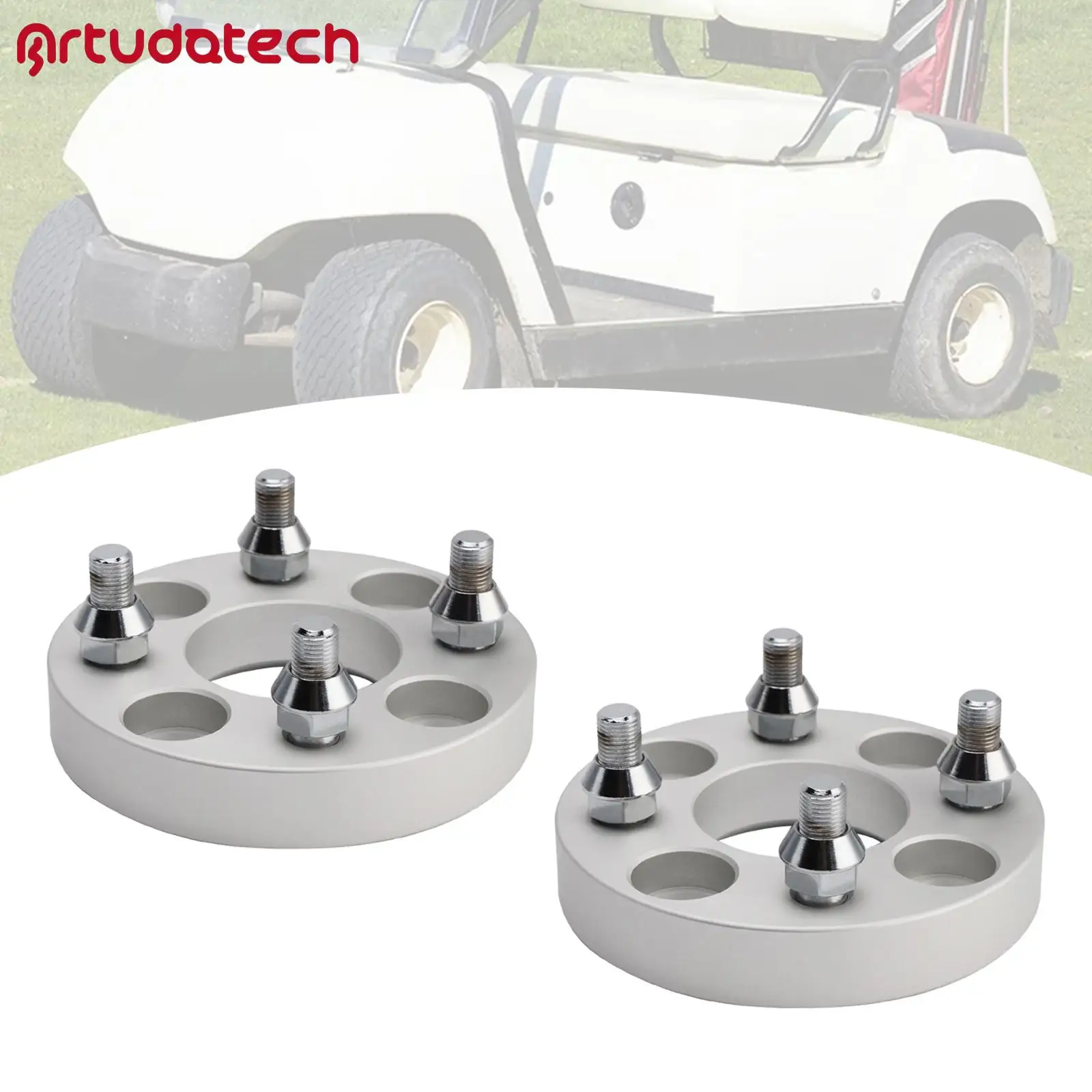 

Комплект проставок для колес Artudatech для гольф-каров с гайками, 1 дюйм, серебристый, для Yamaha Club Car
