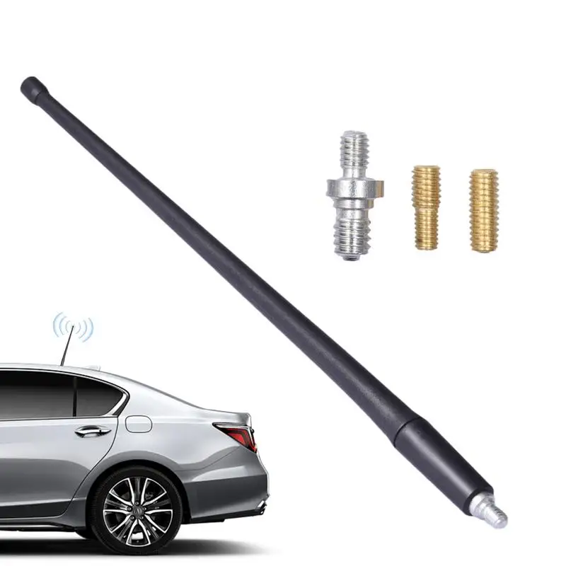 12-24V Car Multimedia Radio Antenna Roof Mount Mast Antenna Portable AM/FM Car Aerial Screw Install Car Radio Signal Amplifier