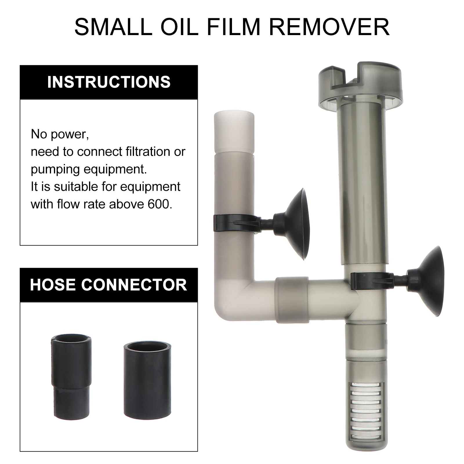 

1Pcs Aquarium Fish Tank Oil Film Processor Degreasing Device Powerful Suction Easy Install Water Purifier Accessory