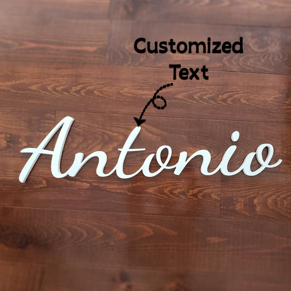 1pc Custom Wooden Name Sign,Customized Numbers,Decorative Plaques,Multi Color Select,Wall Decor,