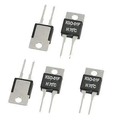 5pcs KSD-01F NC Normal Closed 100C-130C 105/110/115/120/125C Celsius TO-220 Temperature Switch Controllor Thermostat 250V