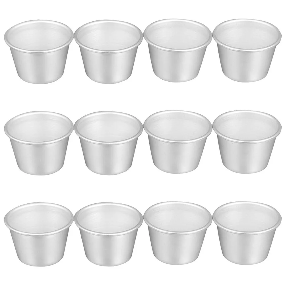 

12 Pcs Baking Molds Aluminum Alloy High Gloss Non Stick Cake Pan Tools Kitchen Gadgets Heat Transfer Saving Cost
