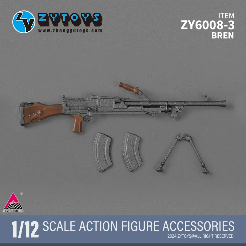 Zytoys zy6008 1/12 conjunto de armas m1928 98k rifle de atirador Bren mk43 ak74m mk13 m200 m82a1 modelo para bonecas de figura de ação de soldado de 6 ''