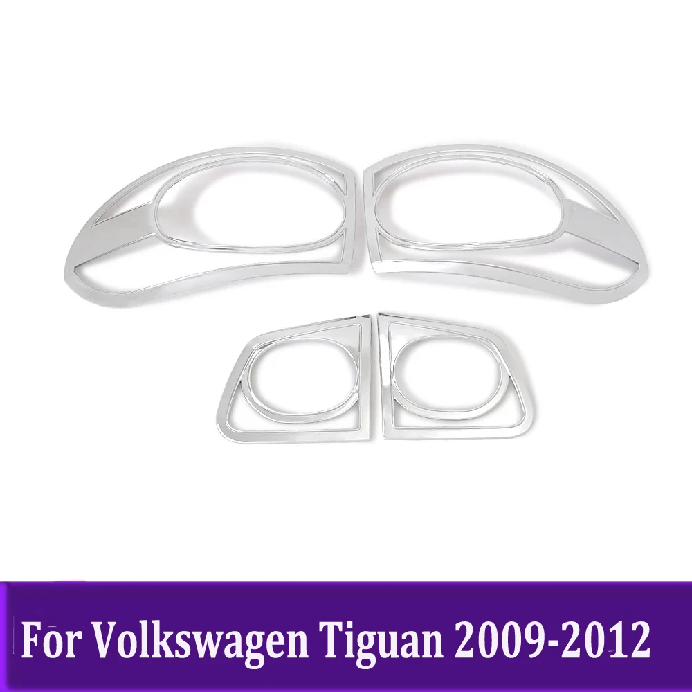 

Хромированная рамка заднего фонаря для Volkswagen Tiguan 2009 2010 2011 2012, задняя фонарь, наклейка, крышка, отделка, внешние аксессуары