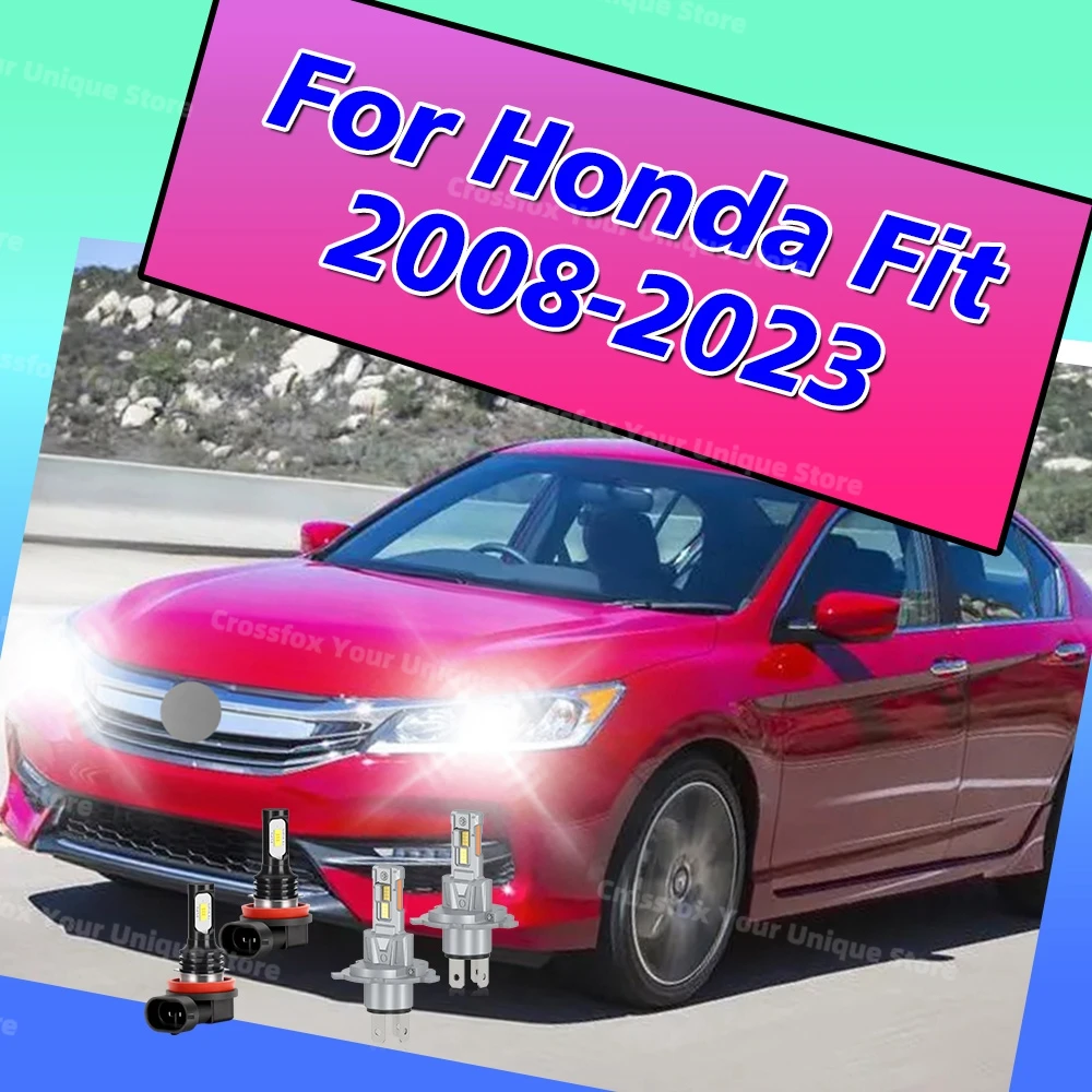 

2/4x LED Headlights CSP 3570 6000K Fog Lamp Bulbs For Honda Fit 2008-2023 2009 2010 2011 2012 2013 2014 2015 2016 2017 2018 2019
