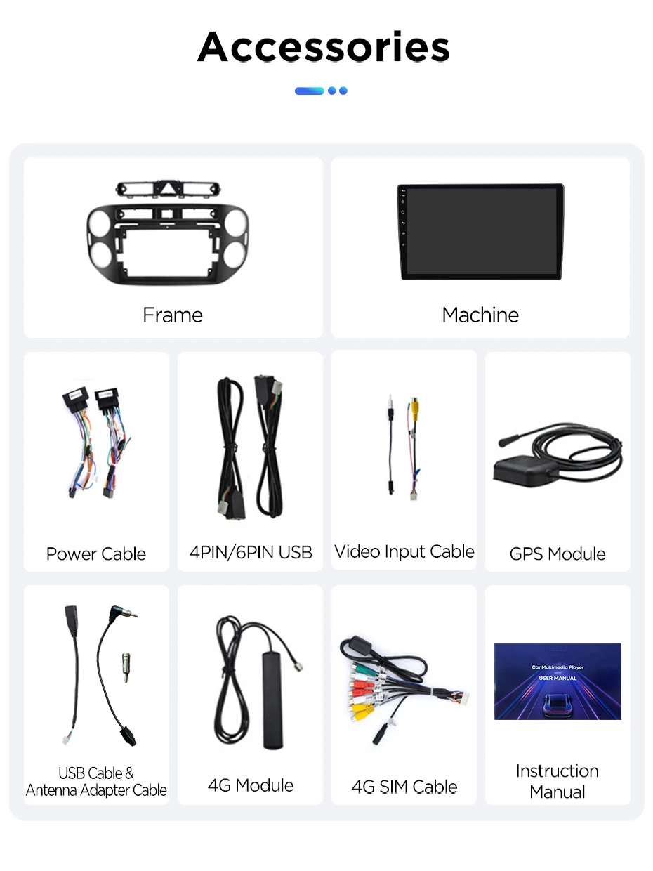 Junsun Autoradio für VW Volkswagen Tiguan 1 Nf 2006 2007 2008 2009 2010 - 2016 Carplay Android Auto FM RDS DSP BT GPS Navi SWC HD IPS Touchscreen Plug & Play Multimedia-Player Freisprecheinrichtung Original-Autostil Haupteinheit – Detail 25