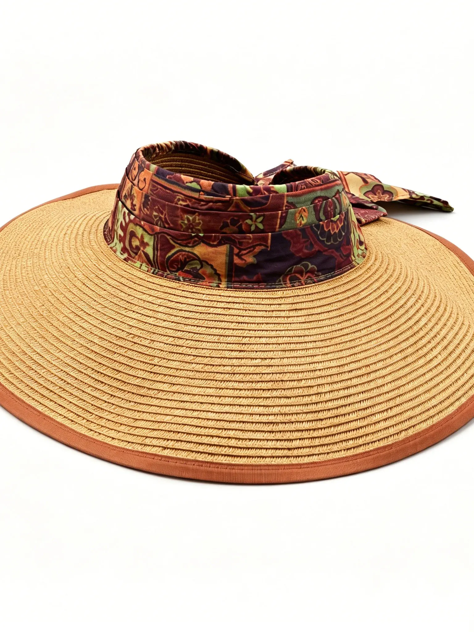 New 2026 Women's Retro Ethnic Style Straw Hat Summer Wide Brim Sunshade Hat Versatile Sun Protection Hat Empty Top Hat
