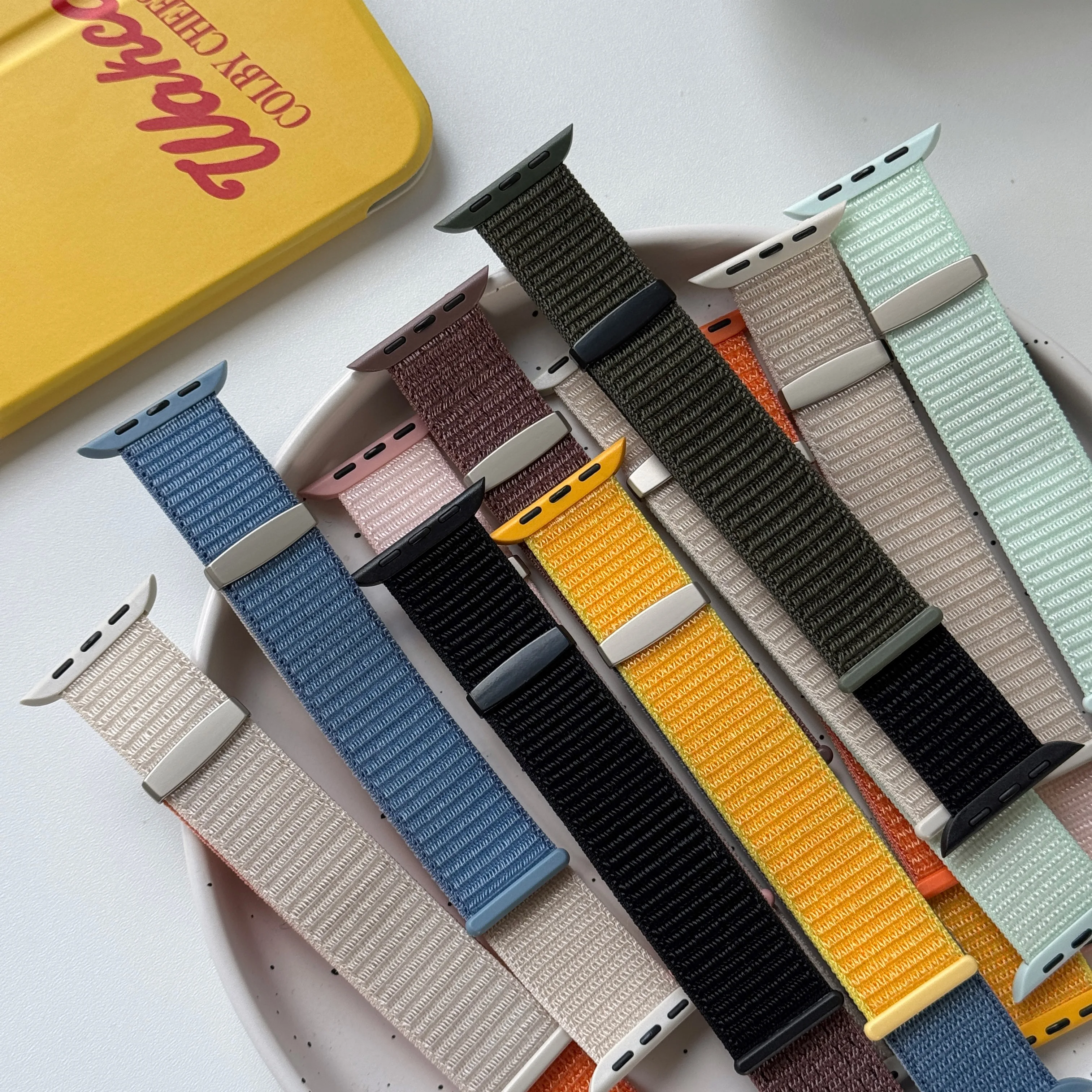 Nylon Sport Strap For Apple Watch Band 46mm 42mm 44mm 40mm 45mm 49mm Bracelet belt Correa iWatch Series 10 11 ultra 6 Se 7 8 9