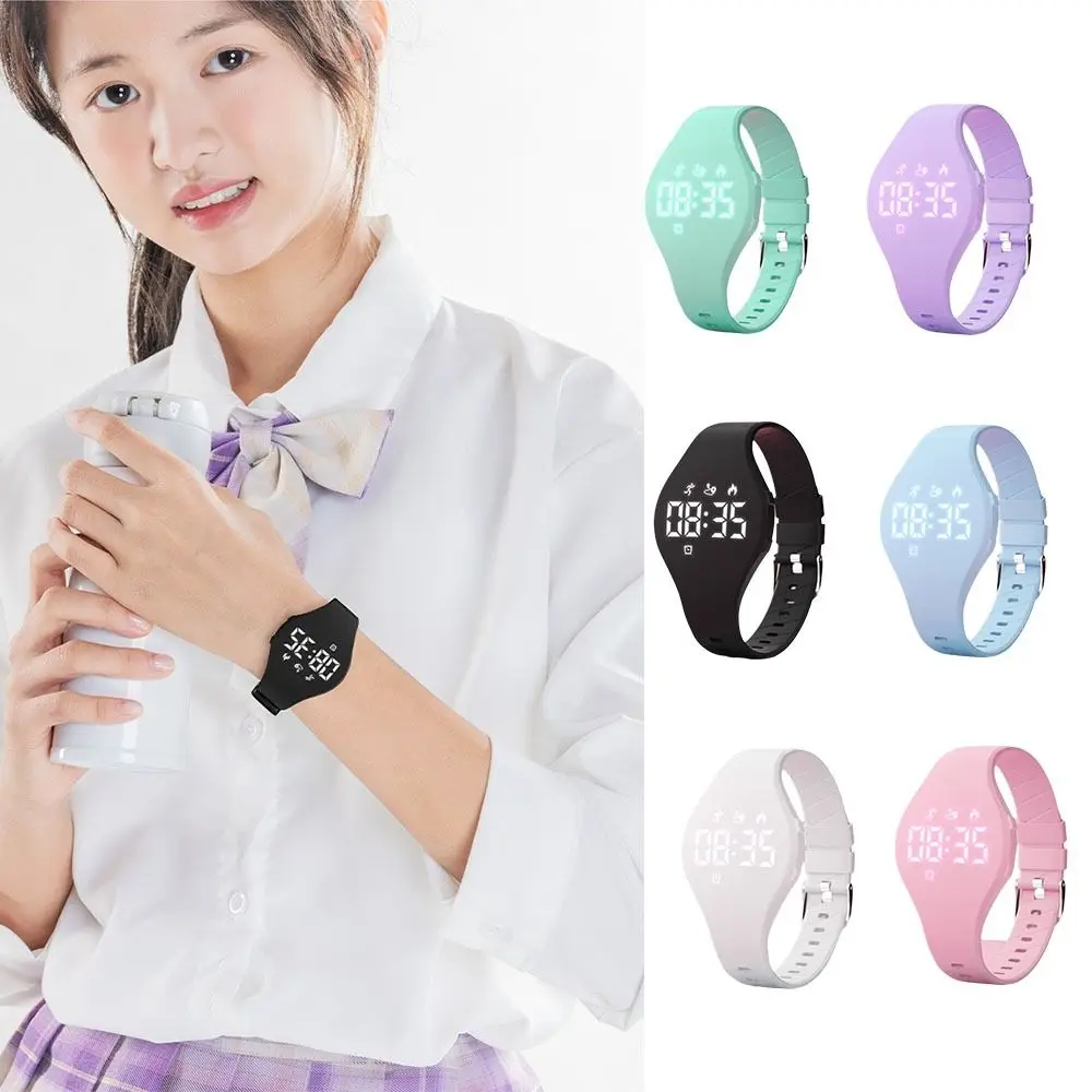 

Светодиодный цифровой детский смарт-браслет из силикона, водонепроницаемый, с мониторингом, вибрацией, будильником и функцией напоминания