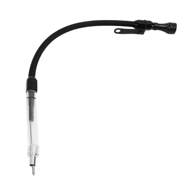 Engine Flexible Oil Dipstick Stainless Steel Fluid Oil Level Dipstick Tool For LSX LS1 LS2 LS2 LS6 4.8L 5.7L 6.0L 6.2L Black