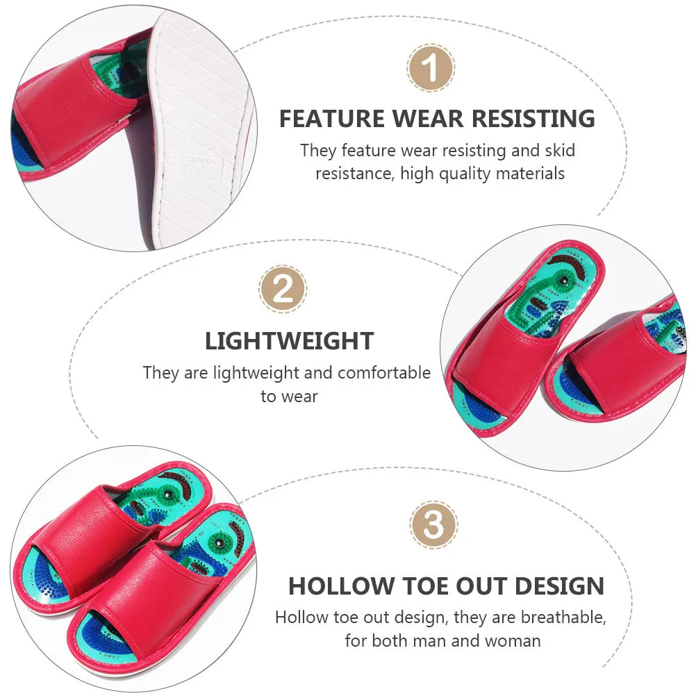 

1 пара массажных тапочек, обувь для магнитной терапии для мужчин и женщин, противоскользящая, удобная, для домашнего использования, мягкая, для кровообращения