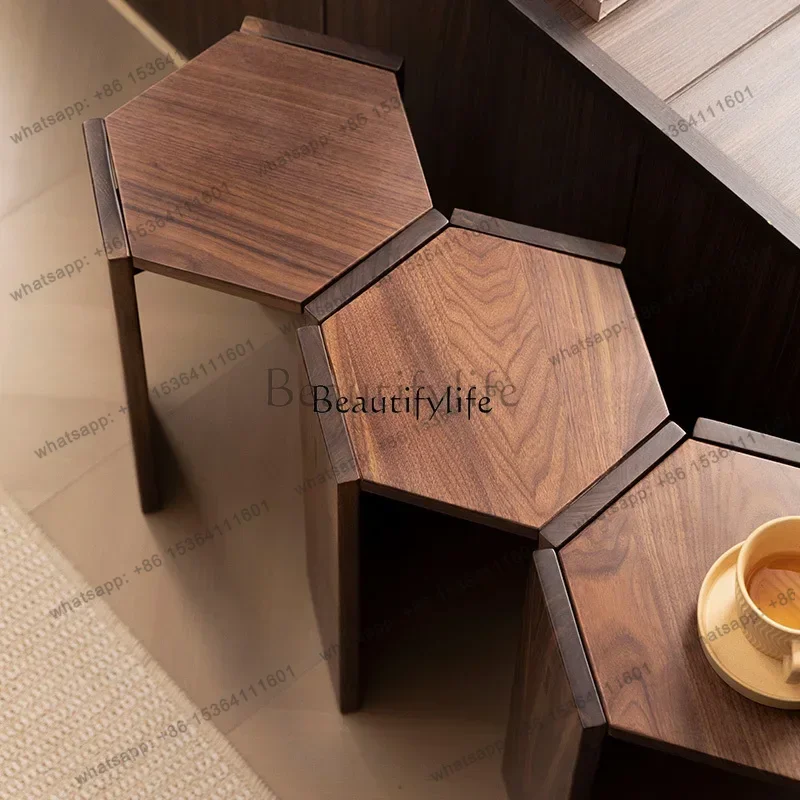 Customizable 54-All Solid Wood Stools Can Be Stacked With Modern Minimalist Designer Spare Stools