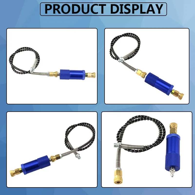 Filtro de ar da bomba manual, separador de água e óleo pcp, filtragem com rosca m10x1, conector rápido, mangueira de alta pressão de 50cm