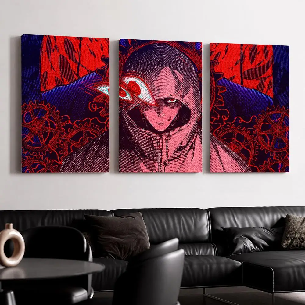 Cool Anime Character Designs Framed Wall Painting Ready to Hang Canvas Wall Art Poster for Bedroom Living Room Home Decor Gift