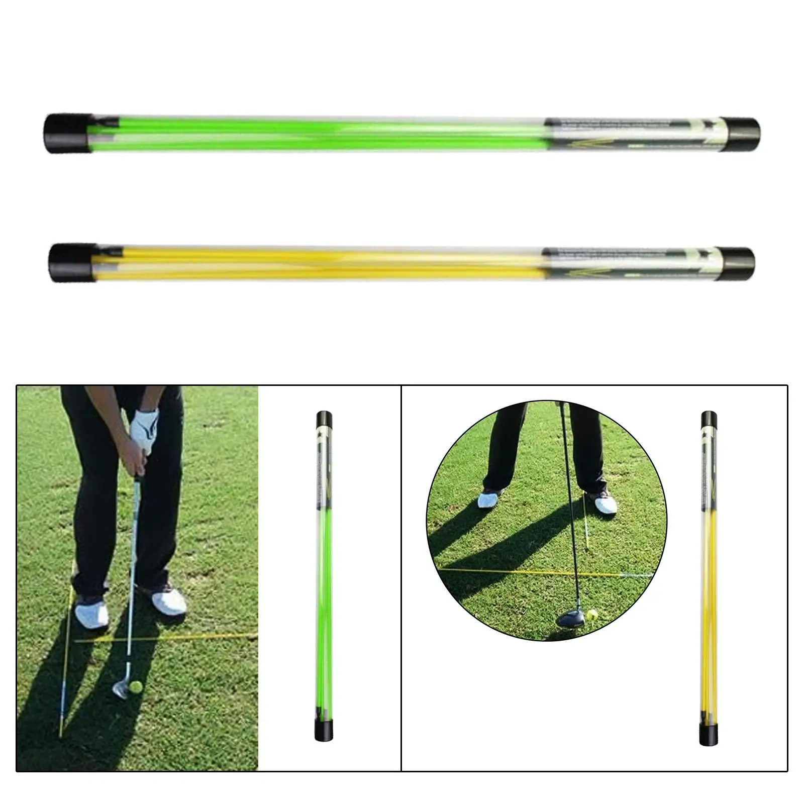 2pcs גולף יישור אימון מקלות גולף נדנדה ערכת עזרה יציבה גולף תיקון כלי גולף גולף עבור יישום תיקון