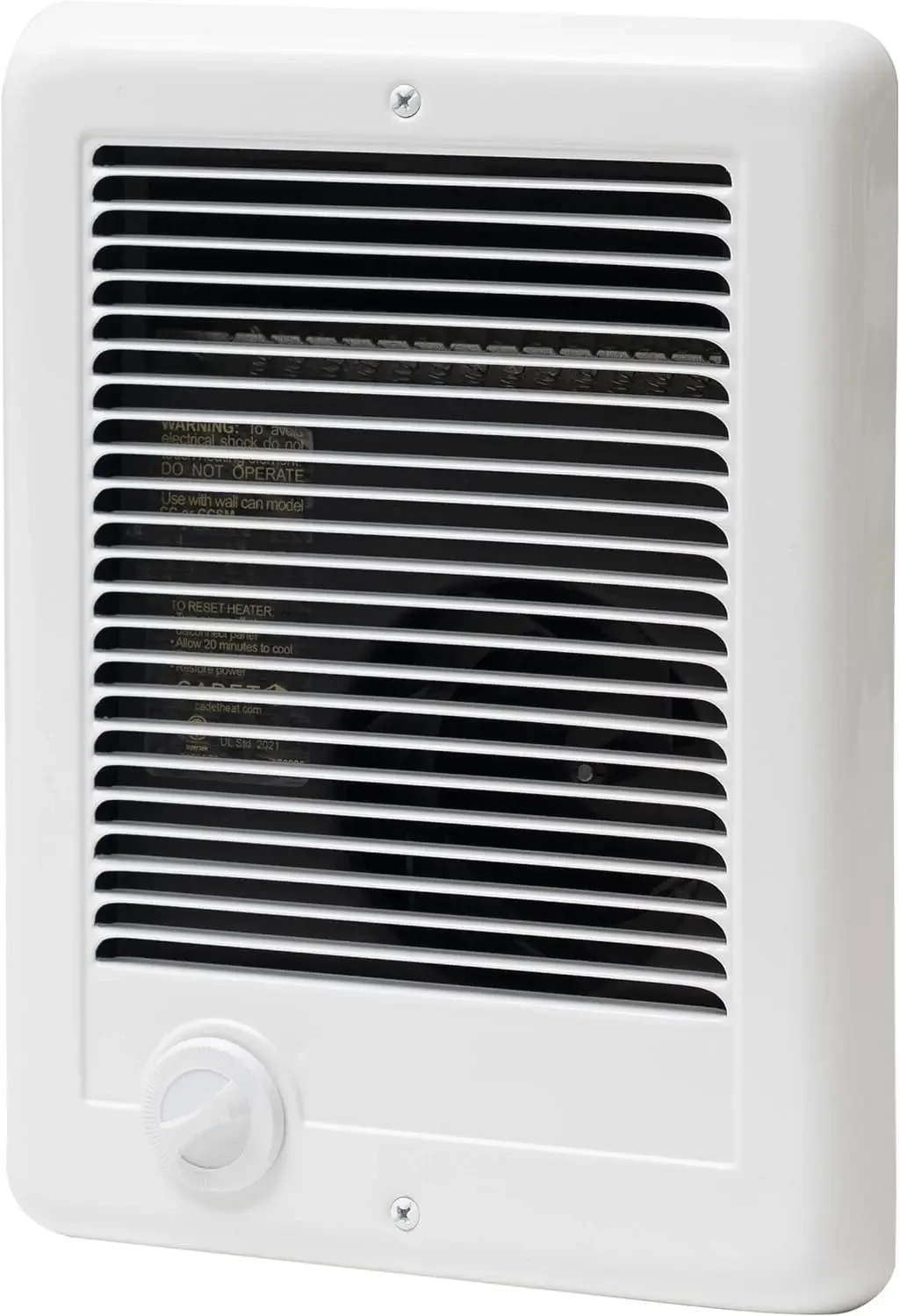 Cadet com-pak-calentador eléctrico de pared, Unidad completa con termostato (modelo: CSC101TW, parte: 67508),3412 BTU, 120 Voltios, 1000 vatios, blanco