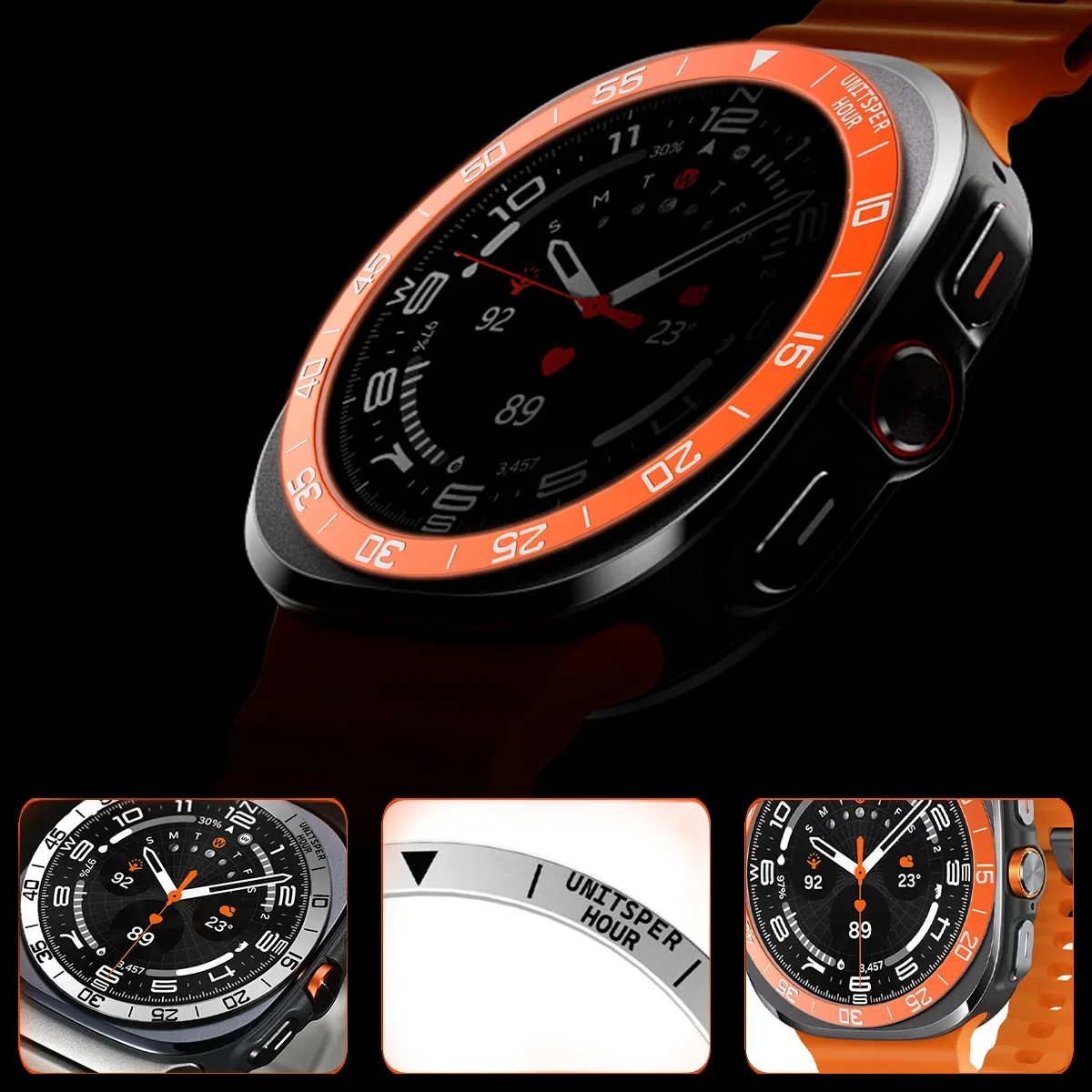 Металлический чехол с кольцом безеля для Samsung Galaxy Watch 7 Ultra Bezel Frame Case Digit Ring для Galaxy Watch Ultra 47 мм, аксессуары для крышки