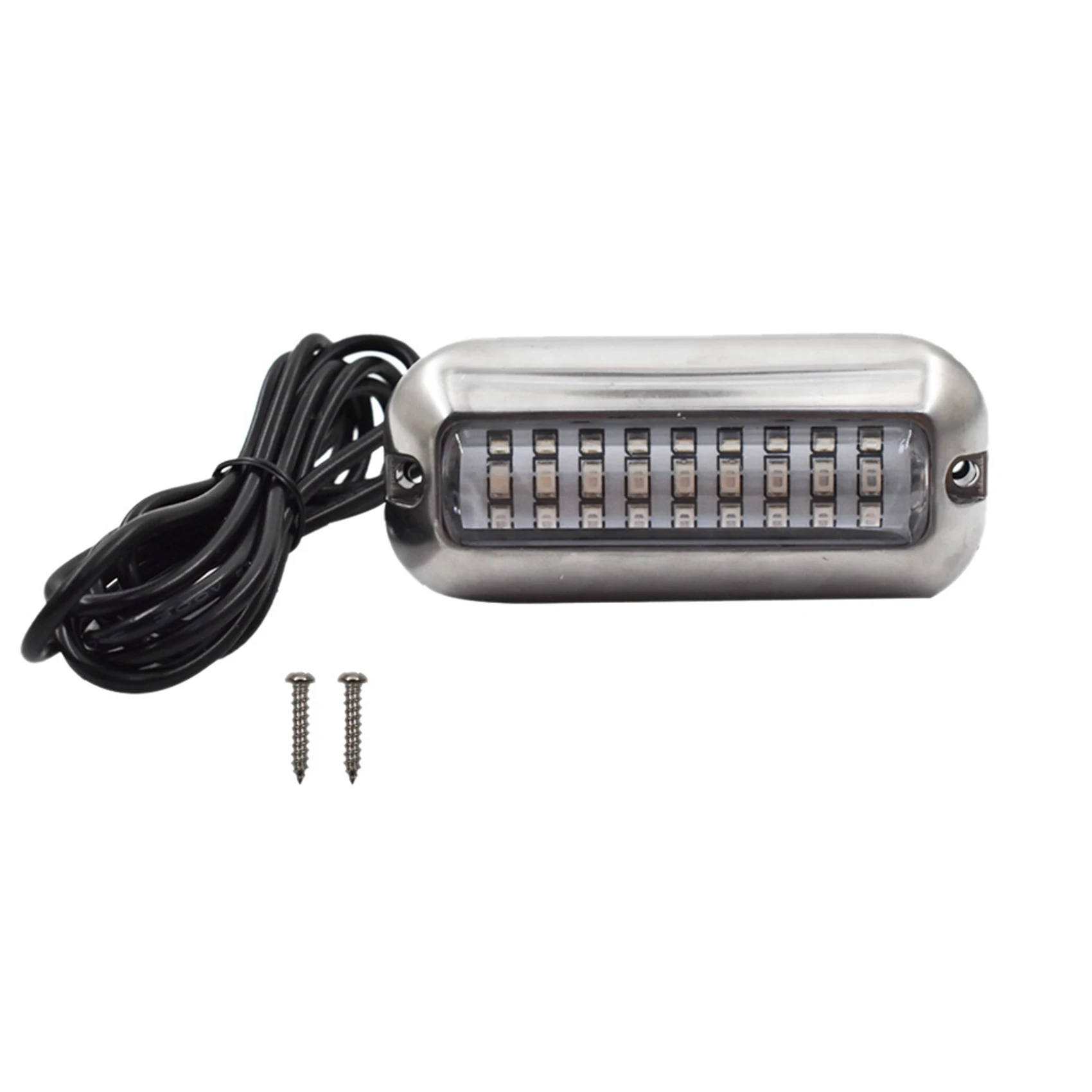 AS94-4Pcs 27 Blue LED Stainless Lights Underwater Pontoon For Marine Boat Transom