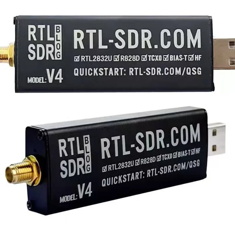 RTL-SDR Blog V4 1PPM TCXO SMA RTLSDR Software-Defined Radio (Dongle Only) R828D RTL2832U with Antenna Radio Receiver V4 Antennas