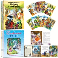 Two sets of 16 small - sized English fairy tale books, each containing different stories.