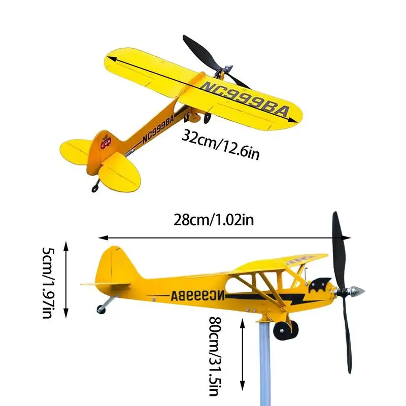 مغازل الرياح في الهواء الطلق طائرة طاحونة لحديقة الدورية المعادن ويذرفان ساحة الفن الرياح سبينر للشرفة الفناء الخلفي في الهواء الطلق