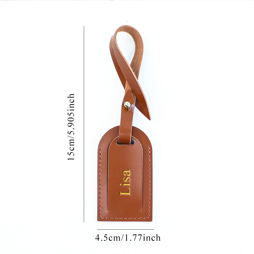 Customized name pu leather high-end and simple suitcase accessories luggage tags, boarding passes, identification plates