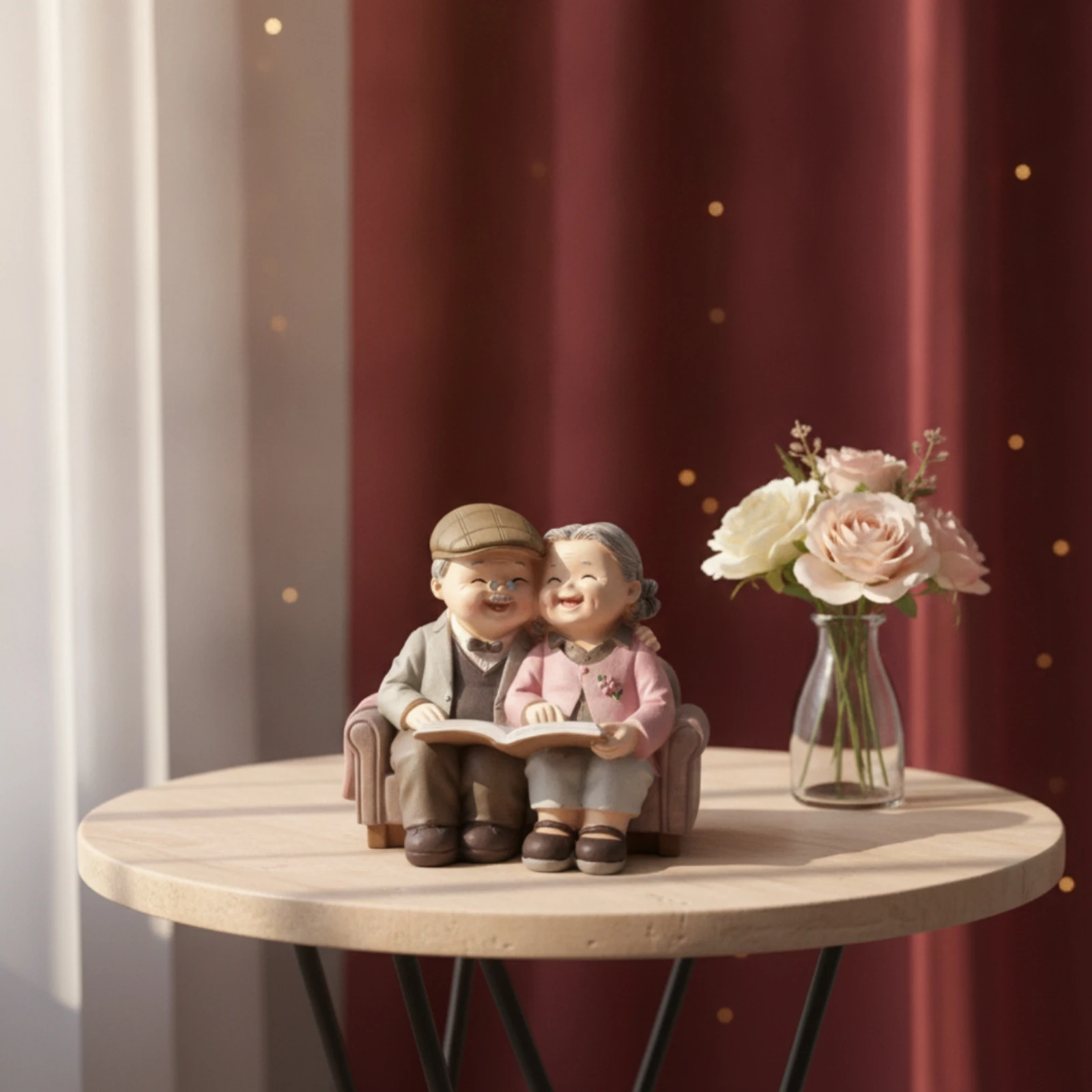 Resin Figurine with Base Compact Tabletop Ornament Statue Upright for Bakers, Birthday, Wedding - view 5