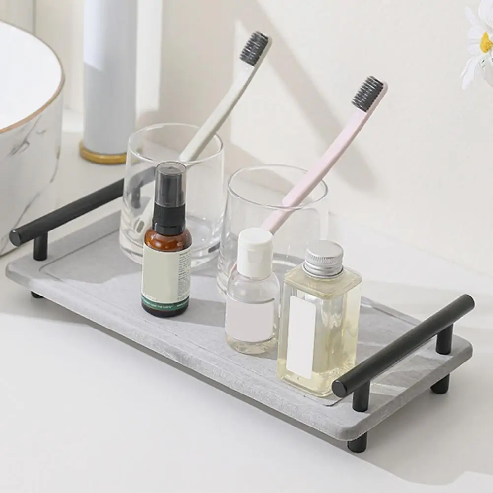 

Storage Rack Quick-drying Storage Shelf Efficient Bathroom Sink Organizer Shelf with Handle Quick Dry Super for Diatomaceous