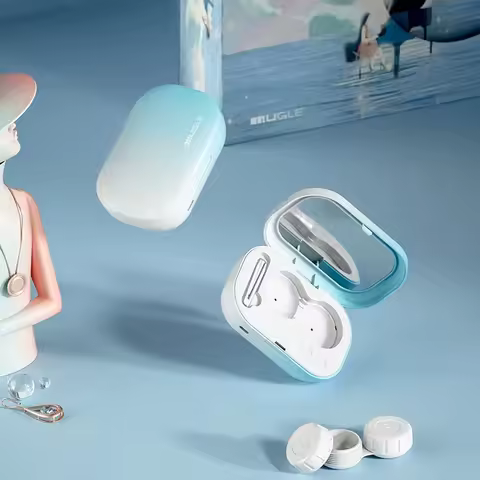 Ultrasonic Cleaner Intelligent Contact Lens Cleaning Machine Cleaning Case Colored Contact lenses Sonic Washing Case 48000Hz