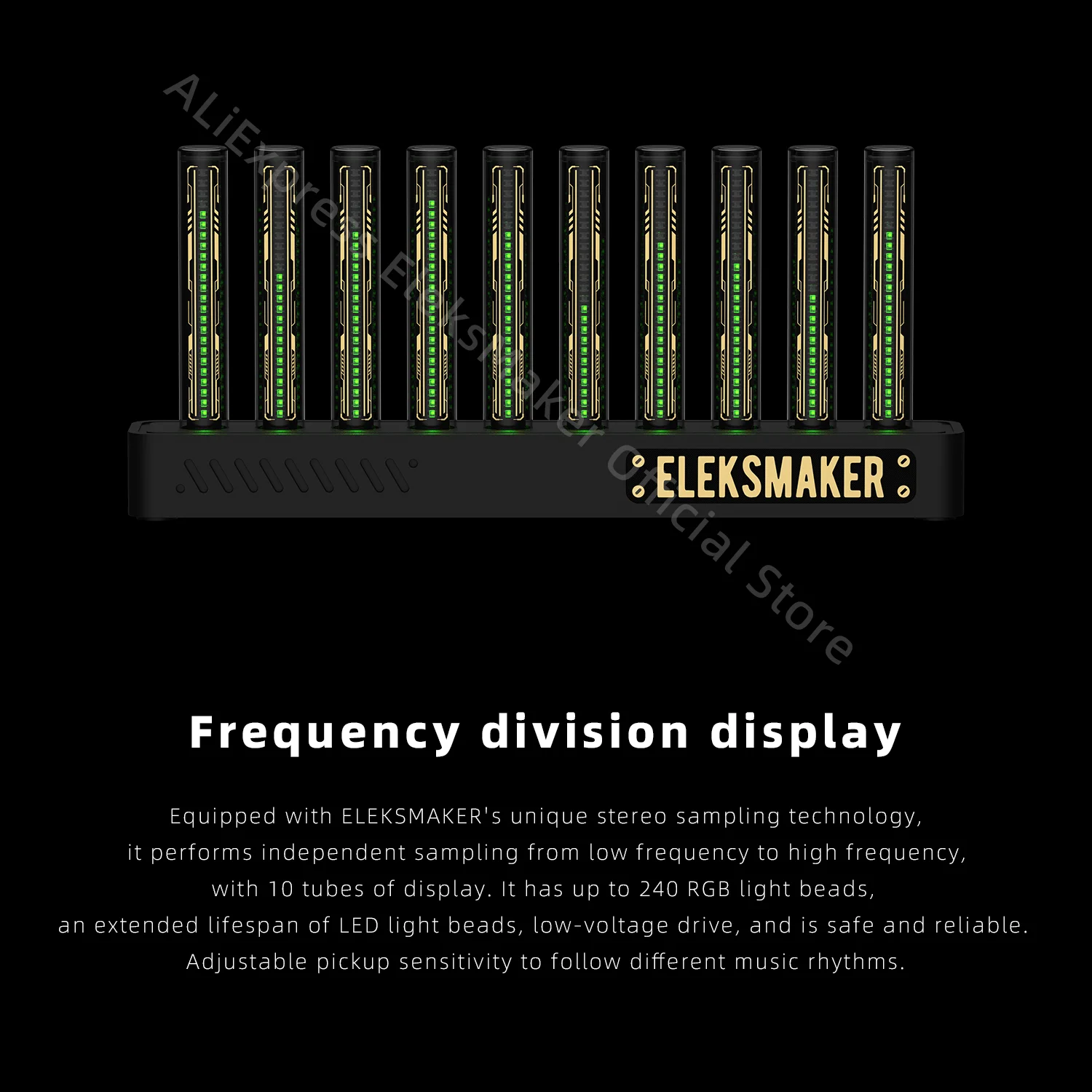 EleksMaker | T10 |Retro Glow Tube Electronic Tube Music Spectrometer Level Pickup Rhythm Lamp Desktop Ornament | T10