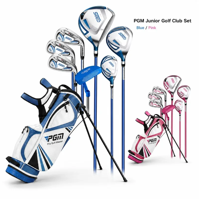 PGM Kids Golf Club Set Junior Beginner Golf Clubs Graphite Shaft with Stand Bag for Boys Girls 120-165cm