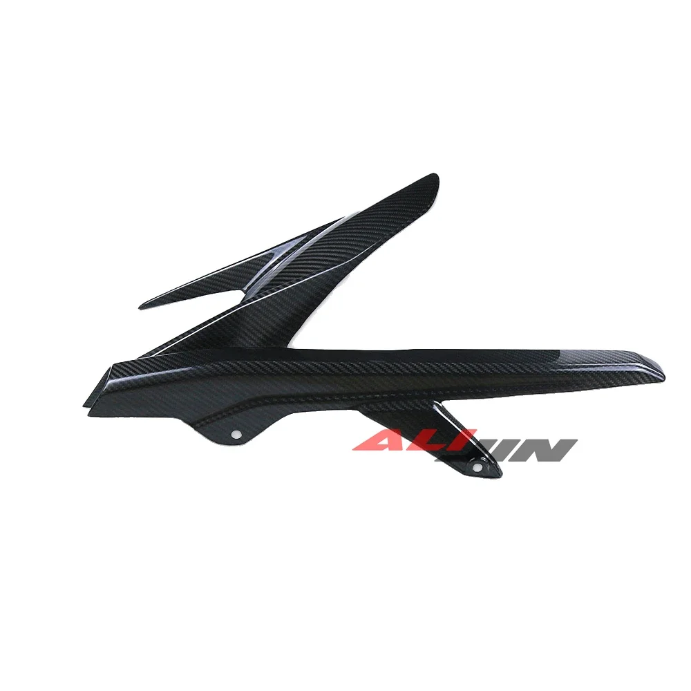 100% ريال جاف ألياف الكربون هدية لهوندا CB650R CBR650R 2019-2023 دراجة نارية الخلفية سلسلة غطاء قطعة من نسيج واقي من الطين الإطارات المعانقة