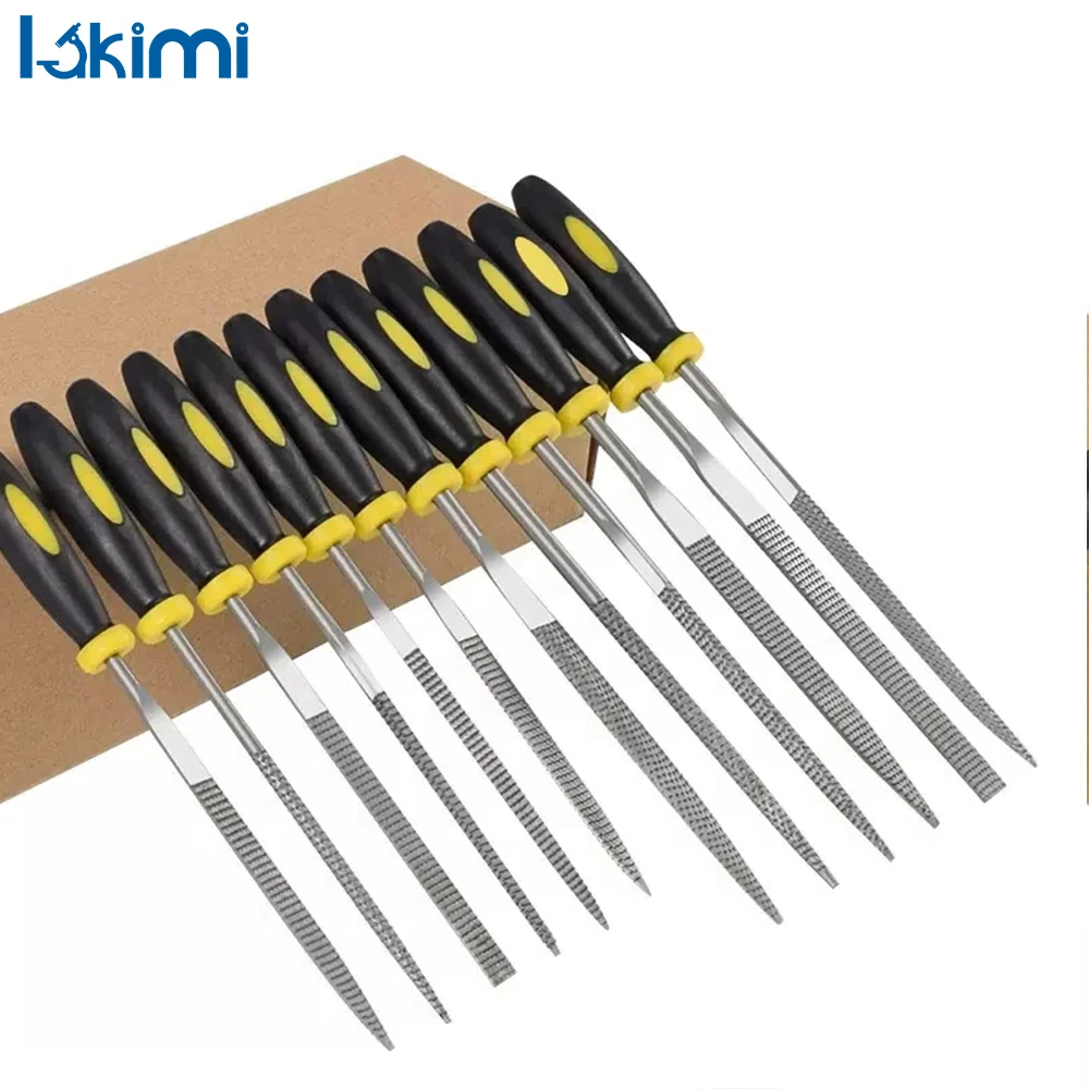 

Mini Files Rasp Set - Small Steel Needle Carving Tools for Woodworking, Sanding, Shaping, Polishing Hard Wood, Cork LA-AA49